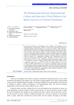 The Relationship between Organizational Culture and Innovative