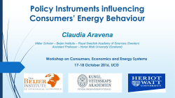 Policy Instruments influencing Consumers` Energy Behaviour