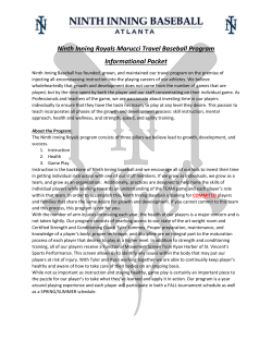 Ninth Inning Royals Marucci Travel Baseball Program Informational