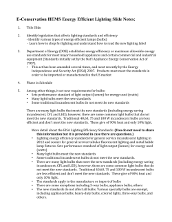 E-Conservation HEMS Energy Efficient Lighting Slide Notes