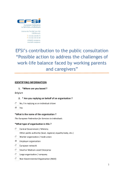 EFSI`s contribution to the public consultation “Possible action to