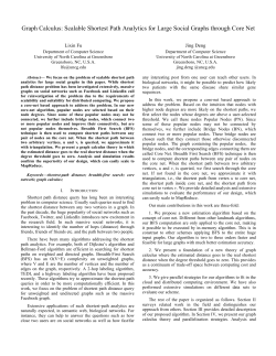 Graph Calculus: Scalable Shortest Path Analytics for