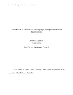 Luebke and Lorie JATT Using Bloom - FINAL