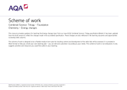 Chemistry &ndash; Energy changes