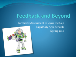 Feedback and Beyond - Rapid City Area Schools