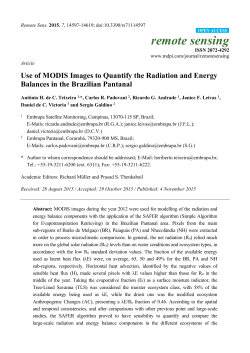 Use of MODIS Images to Quantify the Radiation and Energy