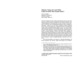 Majority Voting and Local Public Goods Provision