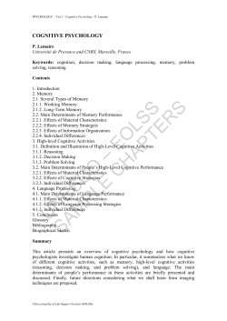 Cognitive Psychology