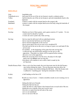 pickle ball handout