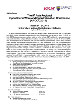 Call for Paper (CFP) - University of Malaya