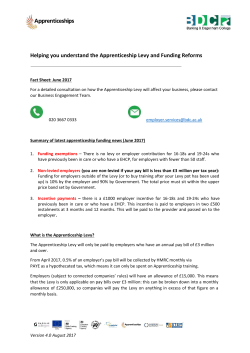Helping you understand the Apprenticeship Levy and Funding