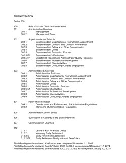 ADMINISTRATION Series 300 300 Role of School District