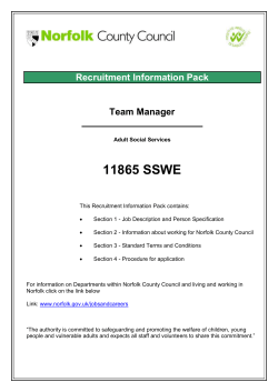 Terms of Appointment and Conditions of Service