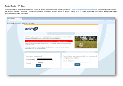 Rugby Portal &ndash; 1st Step