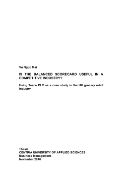 is the balanced scorecard useful in a competitive industry?
