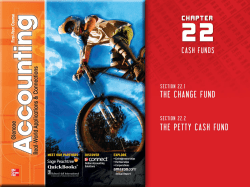 Establishing the Petty Cash Fund