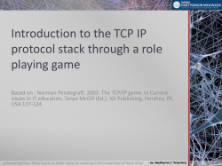 Introduction to the TCP IP protocol stack through a role playing game
