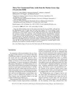 Three New Unsaturated Fatty Acids from the Marine Green Alga