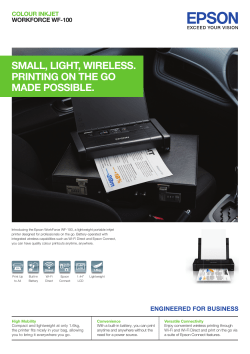 small, light, wireless. printing on the go made