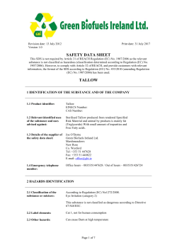 Tallow SDS 13-7-2012