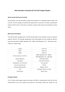 Brief Information of Hyundai ix35 Fuel Cell Footage Collection