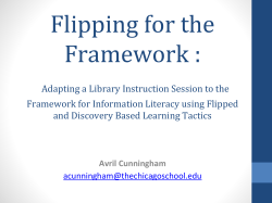 Flipping for the Framework : Adapting a Library Instruction Session