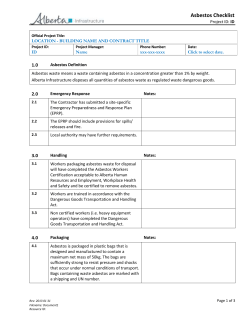 EMS Asbestos Checklist template