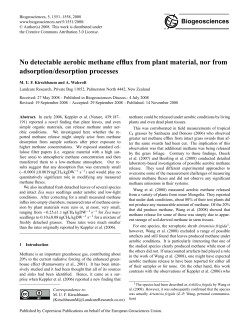 No detectable aerobic methane efflux from plant