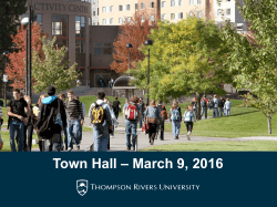 Real Estate Development (University Village) http://www.tru.ca