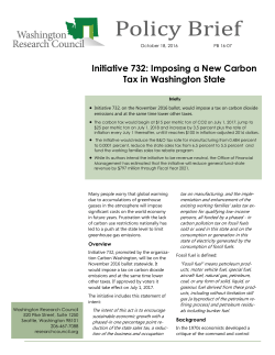 Initiative 732: Imposing a New Carbon Tax in Washington State