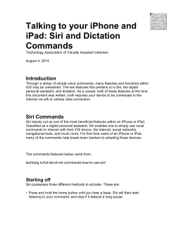 Siri and Dictation Commands
