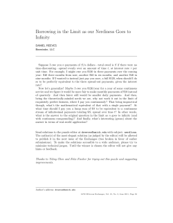 Puzzle: Borrowing in the Limit as Our Nerdiness Goes to Infinity