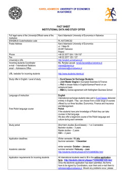 karol adamiecki university of economics in katowice fact