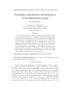 Probability Distributions and Estimation of Ali-Mikhail