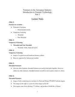 Fasteners in the Aerospace Industry