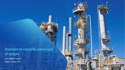 Overview of catalytic conversion of syngas