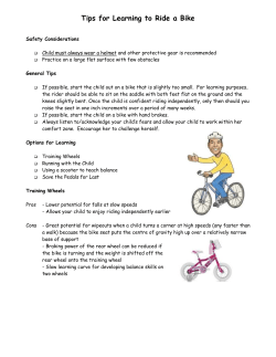 Tips for Learning to Ride a Bike