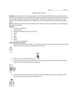 Name___________________Period___ Bottle Ecosystem Project