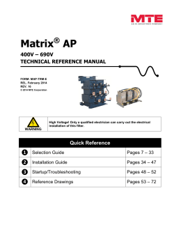 Matrix AP - TECO-Westinghouse Motors (Canada) Inc.
