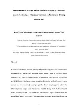 Fluorescence spectroscopy and parallel factor