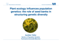 Plant ecology influences population genetics: the role of seed banks