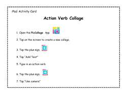 Action Verb activity card