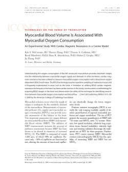 Myocardial Blood Volume Is Associated With Myocardial Oxygen
