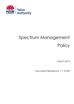 Spectrum Management Policy V1.0