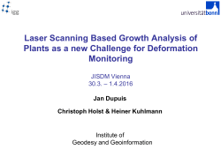 Laser Scanning Based Growth Analysis of Plants as a new