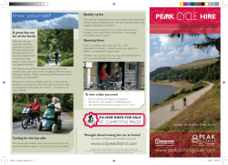 Peak Cycle Hire leaflet - Peak District National Park