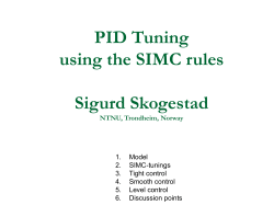 Conclusion PID tuning