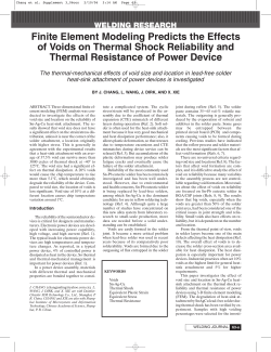 Finite Element Modeling Predicts the Effects of Voids on Thermal