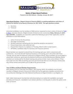 Notice of Open Board Positions