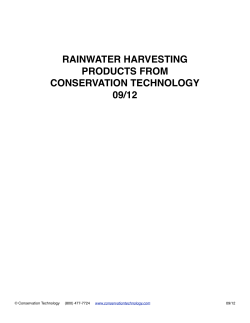 rainwater harvesting products from conservation technology 09/12